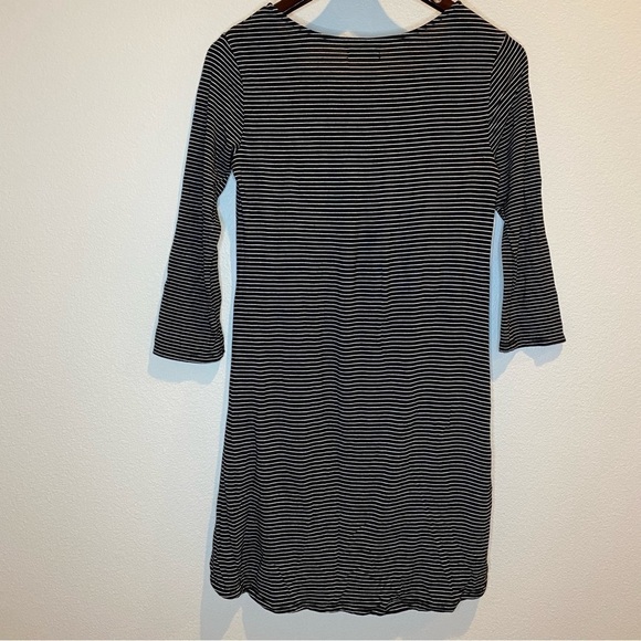 MAURICE’S Jersey Knit Tee Shirt Dress Small Black White - Picture 4 of 10